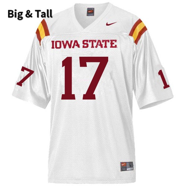 Iowa State Cyclones Men's #17 Darren Wilson Nike NCAA Authentic White Big & Tall College Stitched Football Jersey BC42Z11TY